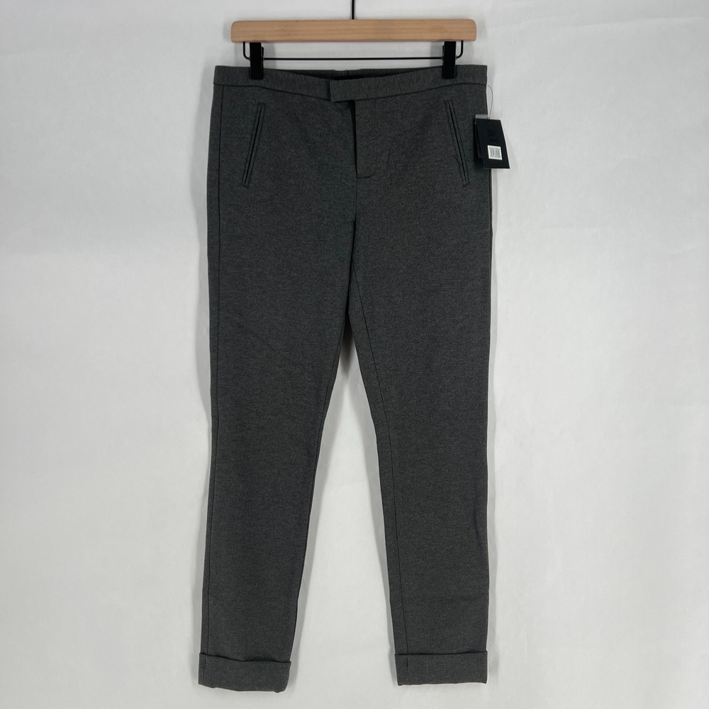 Atm Anthony Thomas Melillo Crop‎ Pants Womens 6 Charcoal Stretch Ponte Slim Fit